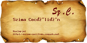 Szima Cecílián névjegykártya